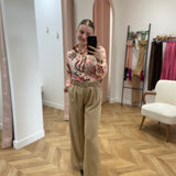 Pantalon Mathilde - Camel - GRACE & MILA