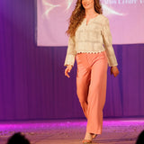 Pantalon large Objlisa - Georgia Peach - OBJECT