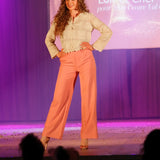 Pantalon large Objlisa - Georgia Peach - OBJECT