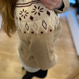 Pull en maille jacquard décoratif - Beige - IKKS WOMEN