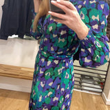 Robe portefeuille longue imprimée Natalia - Green Cat Deluxe - FABIENNE CHAPOT