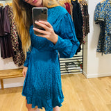 Robe courte asymétrique Carrie - Bleu - SUNCOO
