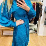 Robe courte asymétrique Carrie - Bleu - SUNCOO