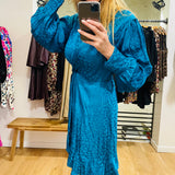 Robe courte asymétrique Carrie - Bleu - SUNCOO