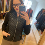 Gilet Drayden sans manche bi-matière - Noir - Sun Valley femme