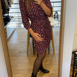 Robe courte imprimé abstrait Churry - Fuchsia - SUNCOO