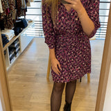 Robe courte imprimé abstrait Churry - Fuchsia - SUNCOO