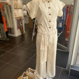 Combinaison jambes larges Danube - Beige - C'EST BEAU LA VIE