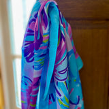 Foulard carré imprimé fleurs - LORA