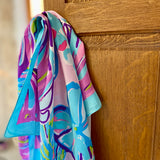 Foulard carré imprimé fleurs - LORA