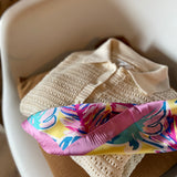 Foulard carré imprimé fleurs - LORA