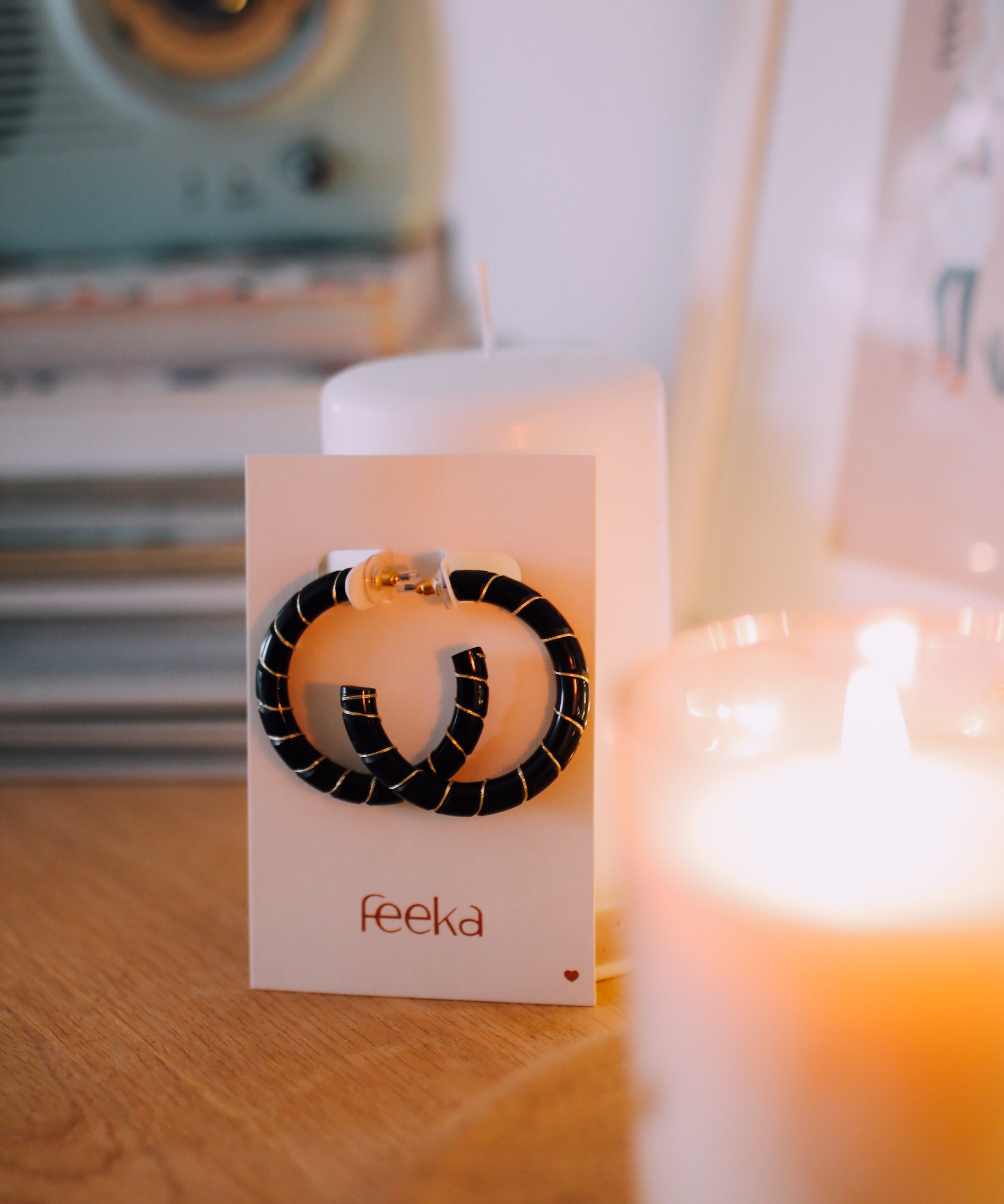 Boucles d'oreilles - noires - Feeka