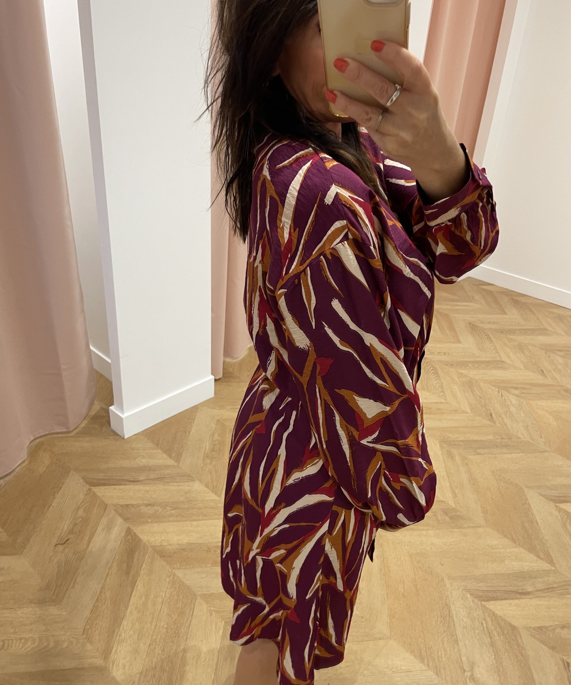 Robe VILINA ANAIS - imprimé violet - Vila