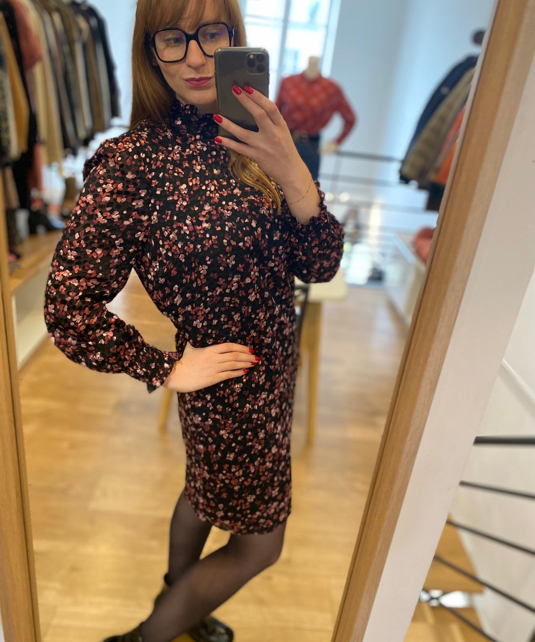 Robe courte - Noire/velvet - IKKS