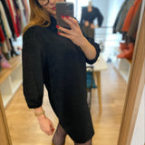 Robe en velours - Noire - I.Code