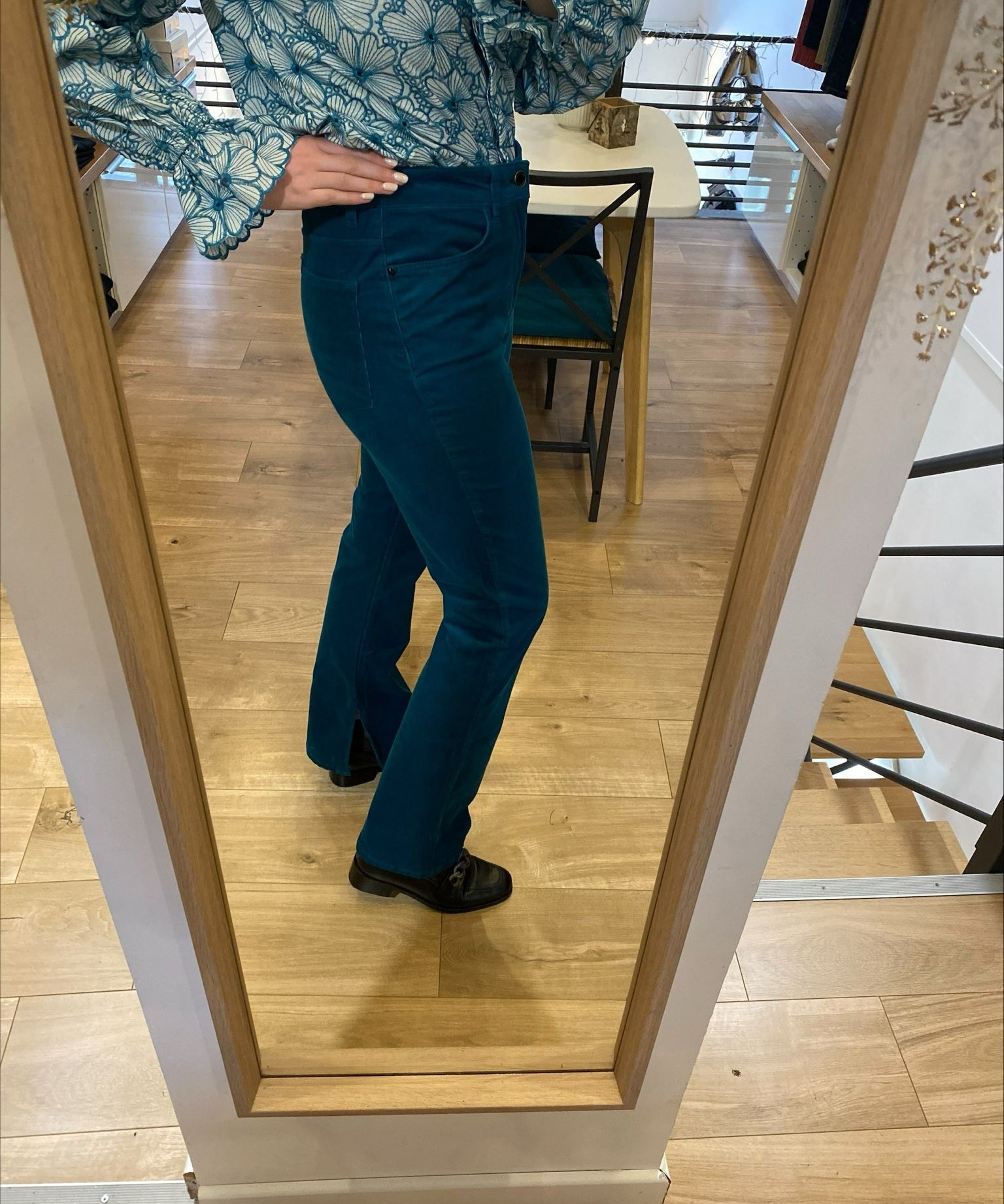 Pantalon Pleuni trousers - Bleu sarcelle - FABIENNE CHAPOT