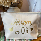 Pochette Atsem en or - Ecru - OURSON CALIN