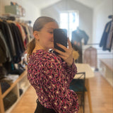 Blouse fluide imprimé abstrait Lachlan - Fuchsia - SUNCOO