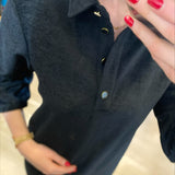 Robe en velours - Noire - I.Code