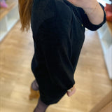 Robe en velours - Noire - I.Code