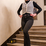 Jean évasé Eva - Gris foncé - FABIENNE CHAPOT