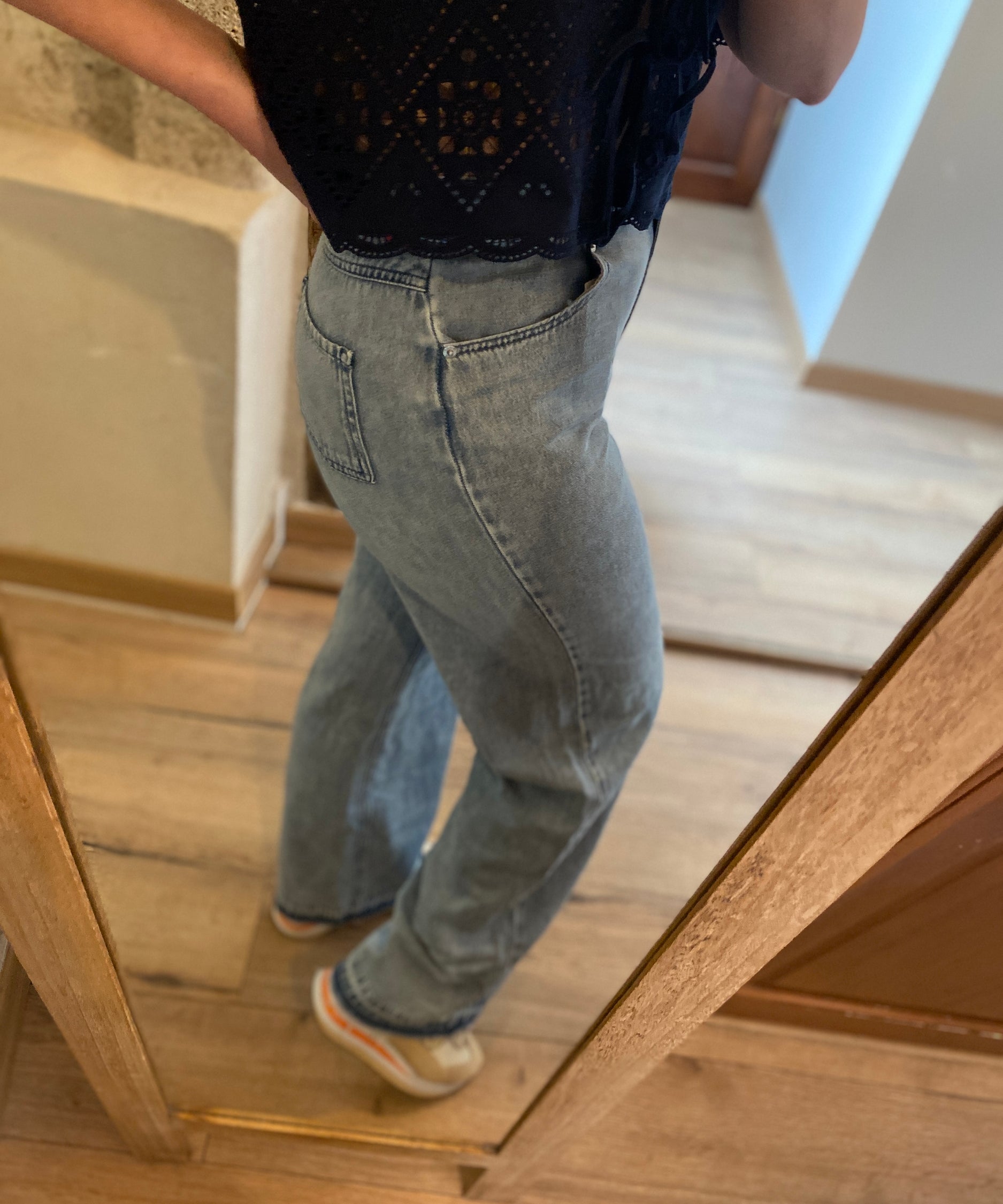 Jean large à bords francs - Bleu clair - IKKS WOMEN
