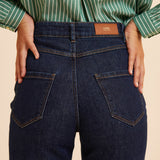 Alicia Stylish Wide-Leg Jeans - Authentic Dark - I.CODE