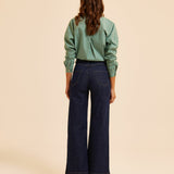 Alicia Stylish Wide-Leg Jeans - Authentic Dark - I.CODE