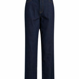 Vikelly High-Waisted Straight Jeans - Dark Blue Denim - VILA