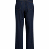 Vikelly High-Waisted Straight Jeans - Dark Blue Denim - VILA