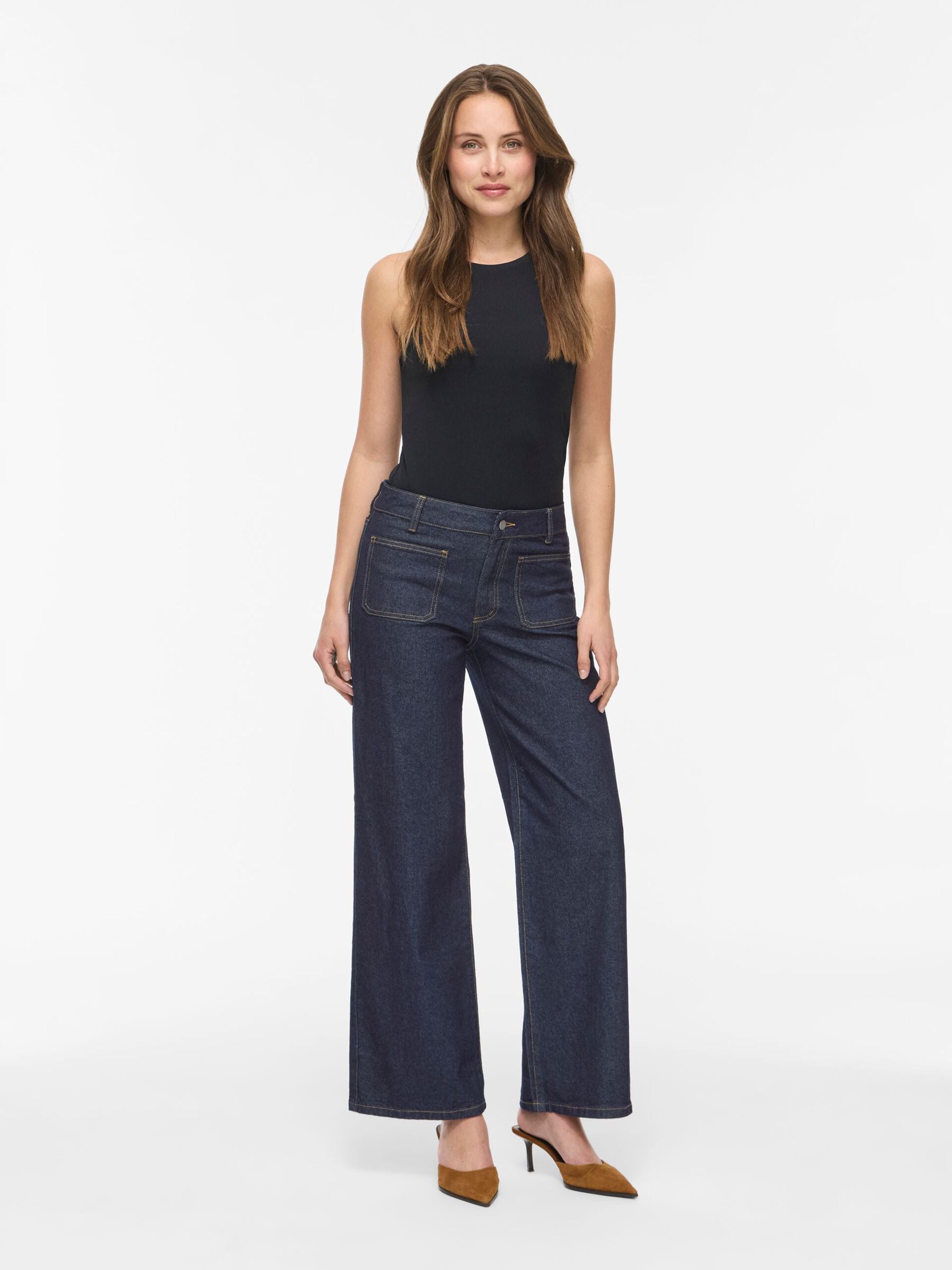Jean Viflorie VILA taille mi-haute et jambes larges – vue portée