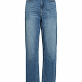 Jean droit taille haute Vikelly - Medium Blue Denim - VILA