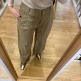 Pantalon large à carreaux Jonas - Camel - SUNCOO