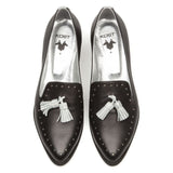 MOCASSINS JULIETTE - NOIR et ARGENT - KOST