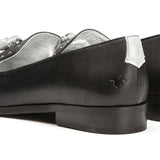 MOCASSINS JULIETTE - NOIR et ARGENT - KOST