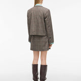 Jupe courte taille mi-haute Roubrent - Chicory Coffee - ROUGE EDIT