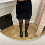 Jupe courte en velours côtelé Vikita - Noire - VILA