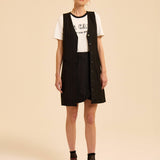 Jupe courte tailleur portefeuille - Noire - I.CODE