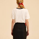 Jupe courte tailleur portefeuille - Noire - I.CODE