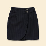 Jupe courte tailleur portefeuille - Noire - I.CODE