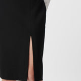 Jupe crayon fendue - Noire - IKKS WOMEN