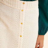 Jupe courte dentelle - Ecru - I.Code