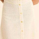 Jupe courte dentelle - Ecru - I.Code