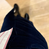 Jupe droite midi fendue effet denim - Indigo - I.CODE