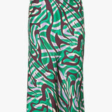 Jupe mi-longue - First - vert imprimé - SUNCOO