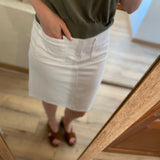 Jupe jean skinny - Blanc - MARC'O POLO FEMME