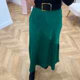 Jupe midi JOELYNE - vert - AN'GE