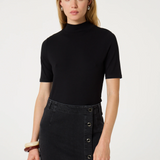 Jupe midi en jean Carmel - Noire - FABIENNE CHAPOT