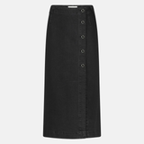 Jupe midi en jean Carmel - Noire - FABIENNE CHAPOT