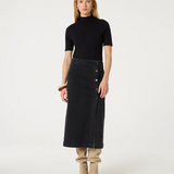 Jupe midi en jean Carmel - Noire - FABIENNE CHAPOT